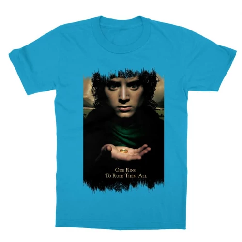 Atollkék A Gyűrűk Ura gyerek rövid ujjú póló - One Ring to Rule Them All