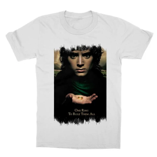 Fehér A Gyűrűk Ura gyerek rövid ujjú póló - One Ring to Rule Them All