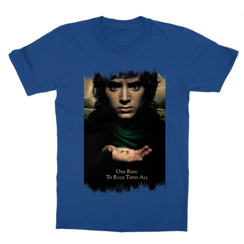 Királykék A Gyűrűk Ura gyerek rövid ujjú póló - One Ring to Rule Them All