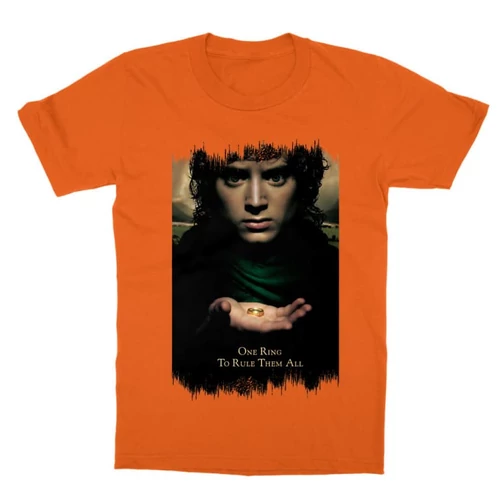 Narancs A Gyűrűk Ura gyerek rövid ujjú póló - One Ring to Rule Them All