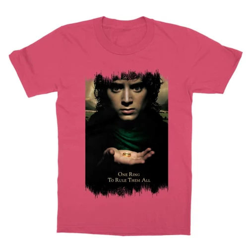 Pink A Gyűrűk Ura gyerek rövid ujjú póló - One Ring to Rule Them All