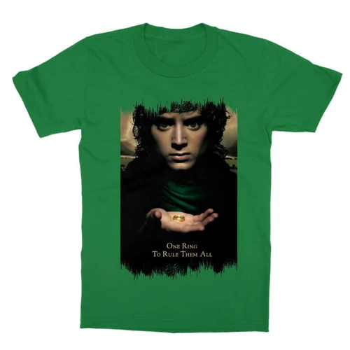 Zöld A Gyűrűk Ura gyerek rövid ujjú póló - One Ring to Rule Them All