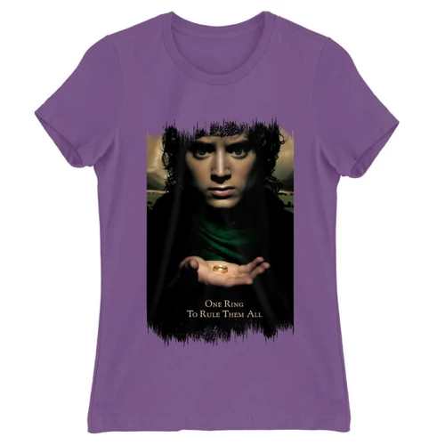 Világoslila A Gyűrűk Ura női rövid ujjú póló - One Ring to Rule Them All