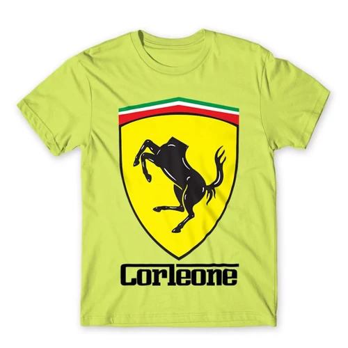 Almazöld A Keresztapa férfi rövid ujjú póló - Corleone Ferrari