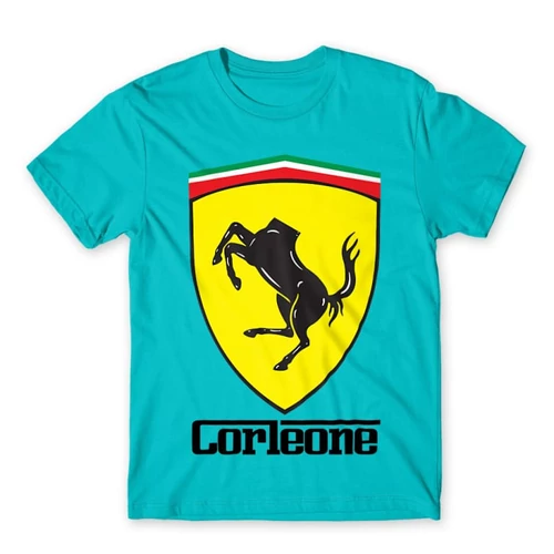 Atollkék A Keresztapa férfi rövid ujjú póló - Corleone Ferrari