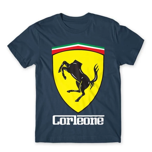 Denim A Keresztapa férfi rövid ujjú póló - Corleone Ferrari