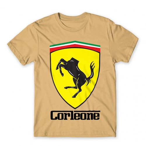 Homok A Keresztapa férfi rövid ujjú póló - Corleone Ferrari