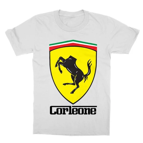 Fehér A Keresztapa gyerek rövid ujjú póló - Corleone Ferrari