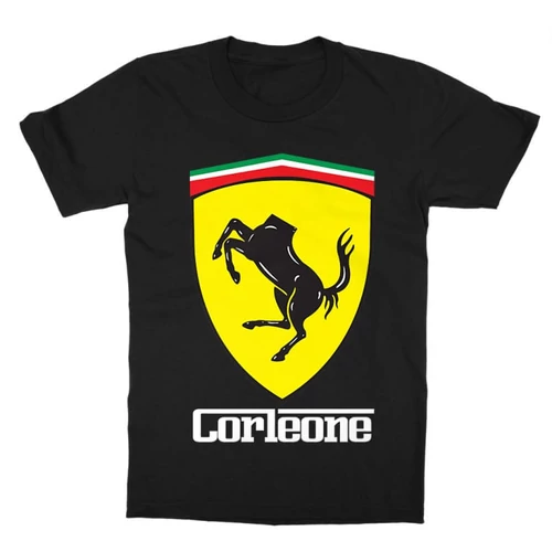 Fekete A Keresztapa gyerek rövid ujjú póló - Corleone Ferrari