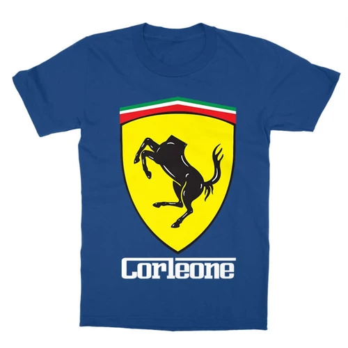 Királykék A Keresztapa gyerek rövid ujjú póló - Corleone Ferrari