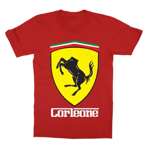 Piros A Keresztapa gyerek rövid ujjú póló - Corleone Ferrari