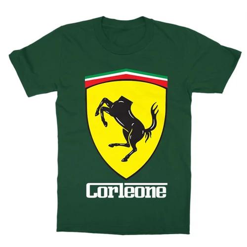 Sötétzöld A Keresztapa gyerek rövid ujjú póló - Corleone Ferrari