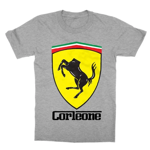 Sportszürke A Keresztapa gyerek rövid ujjú póló - Corleone Ferrari