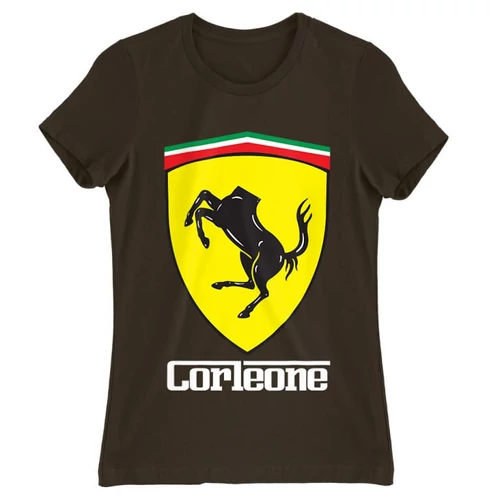 Barna A Keresztapa női rövid ujjú póló - Corleone Ferrari