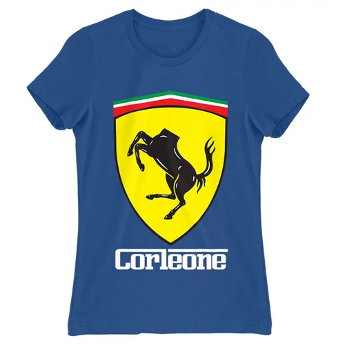 Királykék A Keresztapa női rövid ujjú póló - Corleone Ferrari