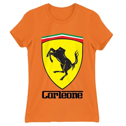 Narancs A Keresztapa női rövid ujjú póló - Corleone Ferrari