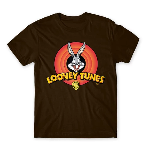 Barna Bolondos dallamok férfi rövid ujjú póló - Bugs Bunny Logo