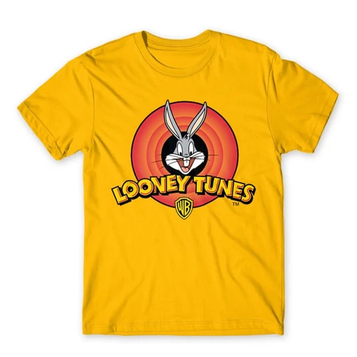 Sárga Bolondos dallamok férfi rövid ujjú póló - Bugs Bunny Logo