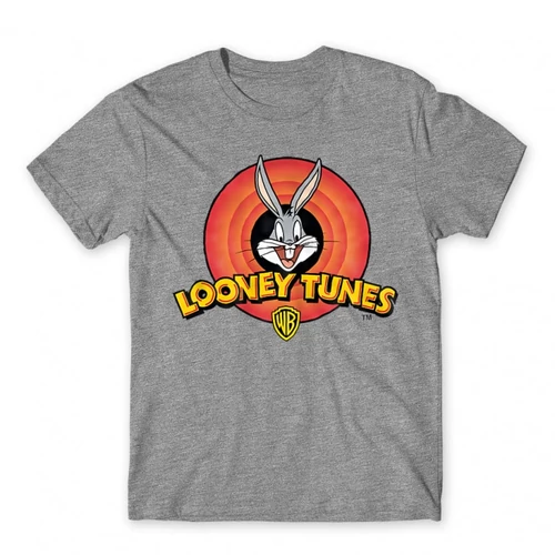 Sportszürke Bolondos dallamok férfi rövid ujjú póló - Bugs Bunny Logo