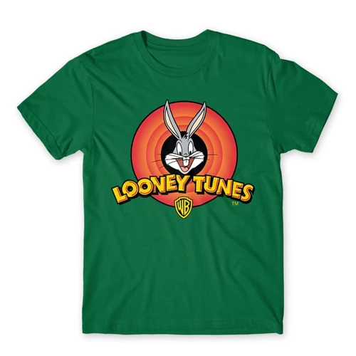 Zöld Bolondos dallamok férfi rövid ujjú póló - Bugs Bunny Logo