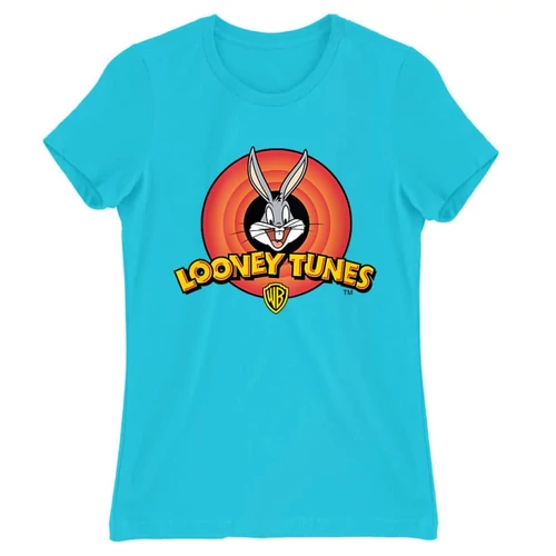 Atollkék Bolondos dallamok női rövid ujjú póló - Bugs Bunny Logo
