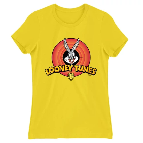 Citromsárga Bolondos dallamok női rövid ujjú póló - Bugs Bunny Logo