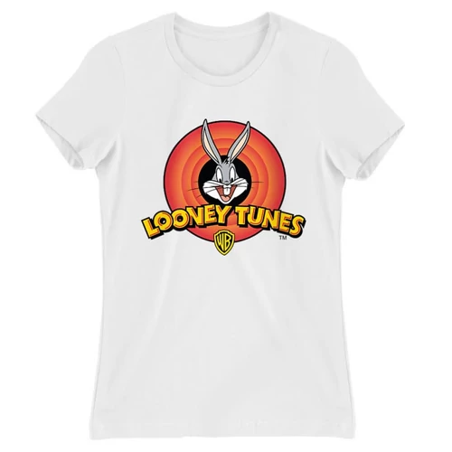 Fehér Bolondos dallamok női rövid ujjú póló - Bugs Bunny Logo