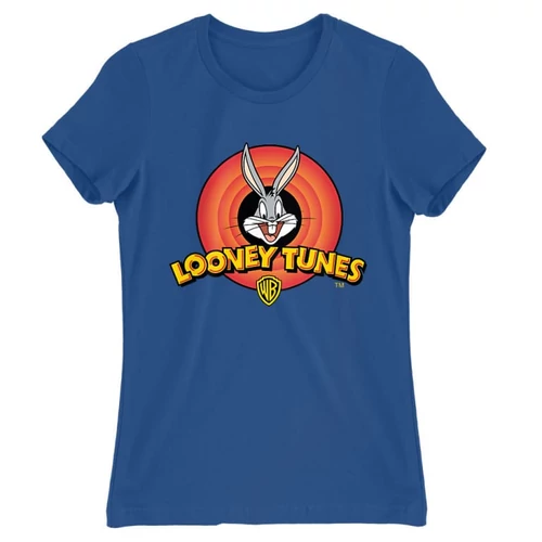Királykék Bolondos dallamok női rövid ujjú póló - Bugs Bunny Logo