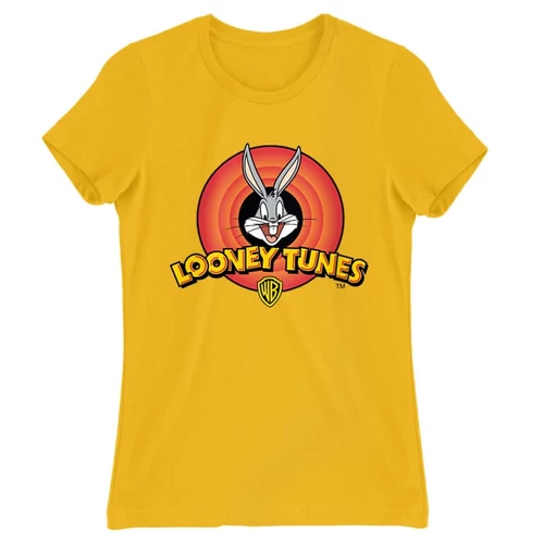 Sárga Bolondos dallamok női rövid ujjú póló - Bugs Bunny Logo