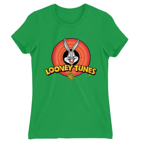 Zöld Bolondos dallamok női rövid ujjú póló - Bugs Bunny Logo
