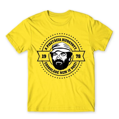Citromsárga Bud Spencer férfi rövid ujjú póló - A pisztácia kifogyott