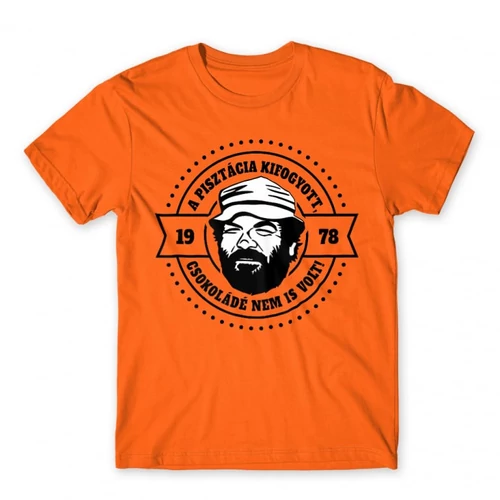 Narancs Bud Spencer férfi rövid ujjú póló - A pisztácia kifogyott