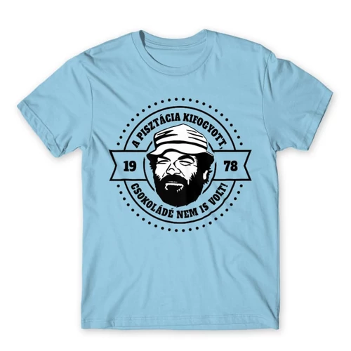 Világoskék Bud Spencer férfi rövid ujjú póló - A pisztácia kifogyott