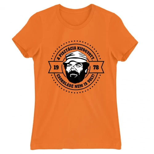 Narancs Bud Spencer női rövid ujjú póló - A pisztácia kifogyott