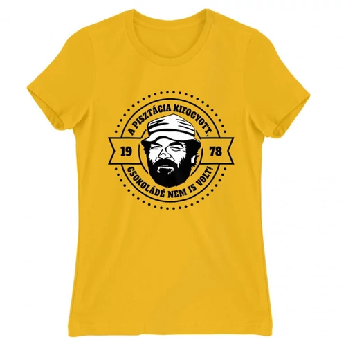 Sárga Bud Spencer női rövid ujjú póló - A pisztácia kifogyott