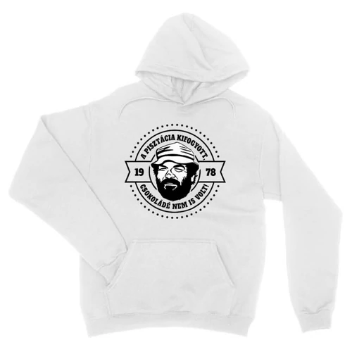Fehér Bud Spencer unisex kapucnis pulóver - A pisztácia kifogyott