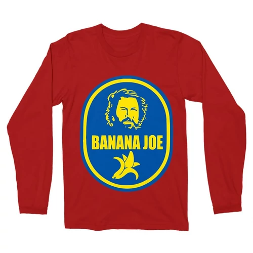 Piros Bud Spencer férfi hosszú ujjú póló - Banános Joe