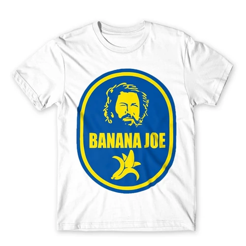 Fehér Bud Spencer férfi rövid ujjú póló - Banános Joe