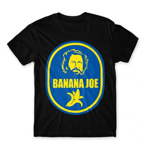 Fekete Bud Spencer férfi rövid ujjú póló - Banános Joe