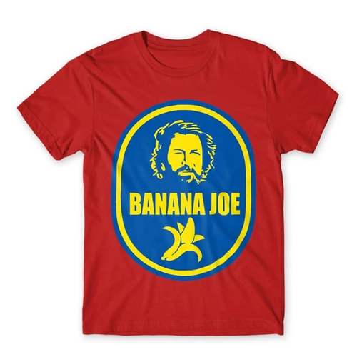Piros Bud Spencer férfi rövid ujjú póló - Banános Joe