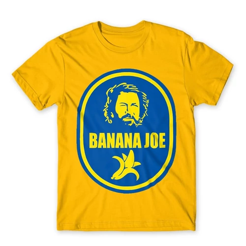 Sárga Bud Spencer férfi rövid ujjú póló - Banános Joe