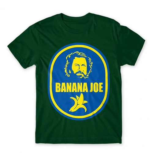 Sötétzöld Bud Spencer férfi rövid ujjú póló - Banános Joe