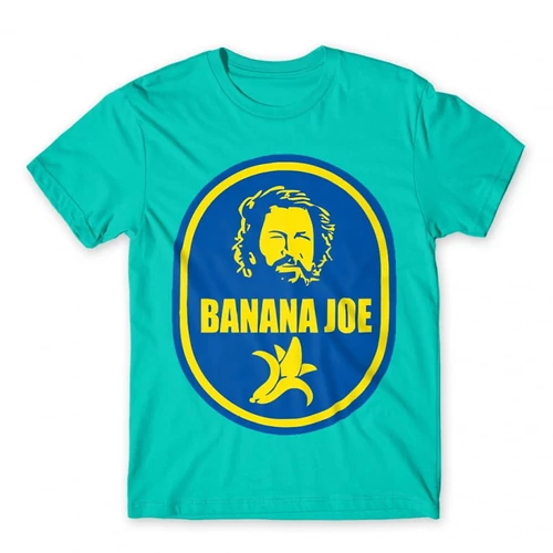 Türkiz Bud Spencer férfi rövid ujjú póló - Banános Joe