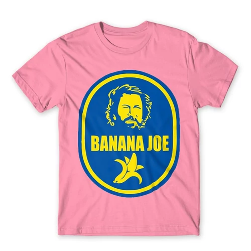 Világos rózsaszín Bud Spencer férfi rövid ujjú póló - Banános Joe