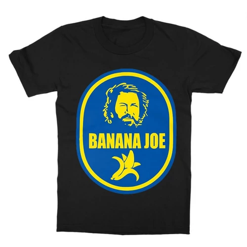 Fekete Bud Spencer gyerek rövid ujjú póló - Banános Joe