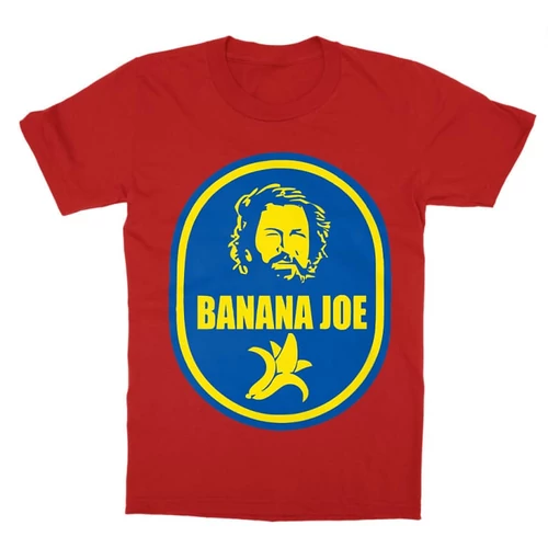 Piros Bud Spencer gyerek rövid ujjú póló - Banános Joe