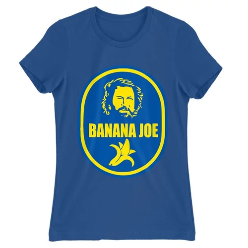 Királykék Bud Spencer női rövid ujjú póló - Banános Joe