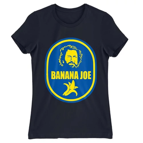 Sötétkék Bud Spencer női rövid ujjú póló - Banános Joe