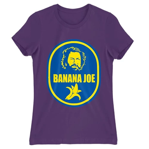 Sötétlila Bud Spencer női rövid ujjú póló - Banános Joe