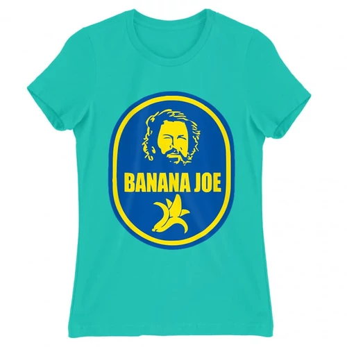 Türkiz Bud Spencer női rövid ujjú póló - Banános Joe